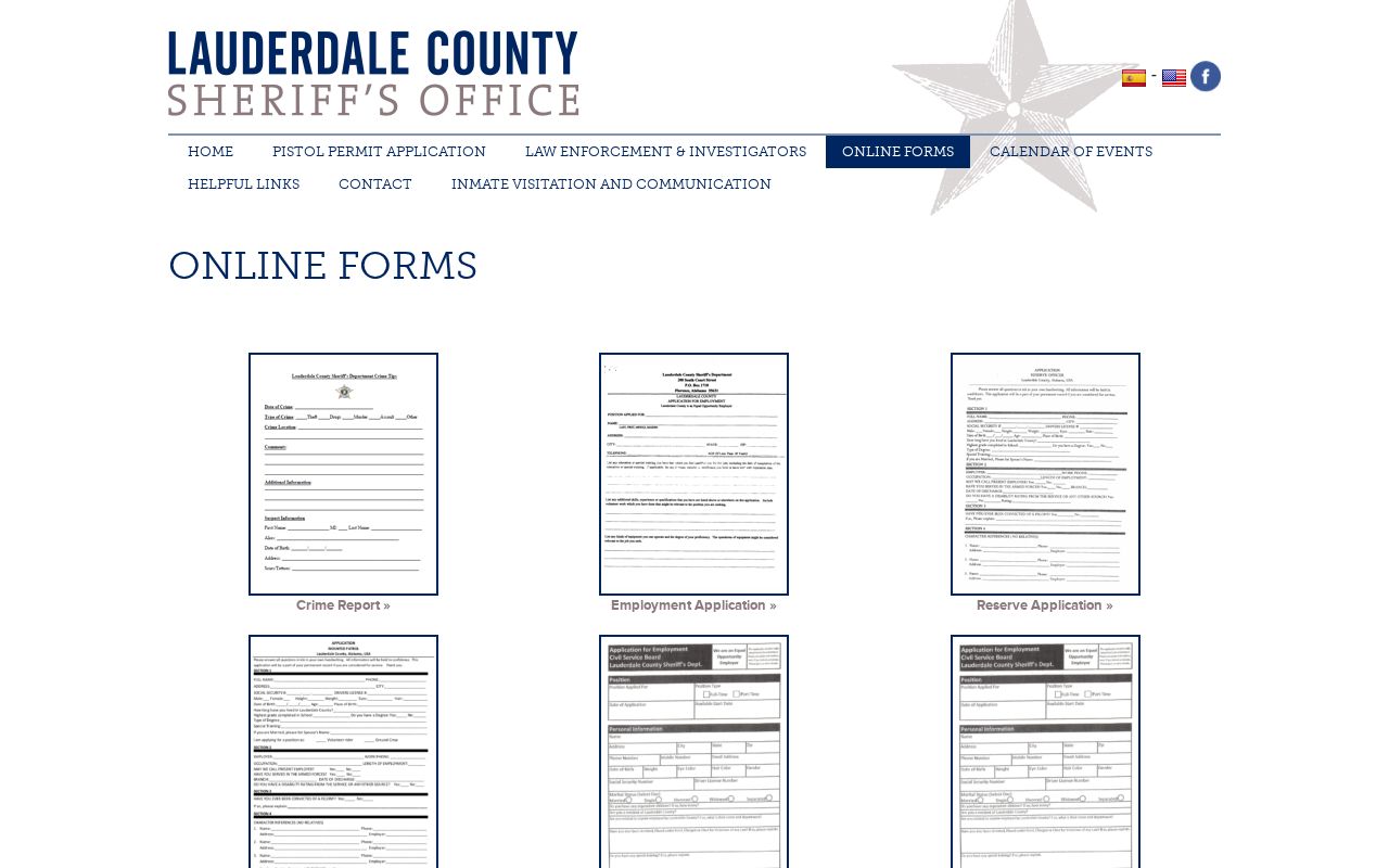 Lauderdale County warrant and most wanted online forms interface