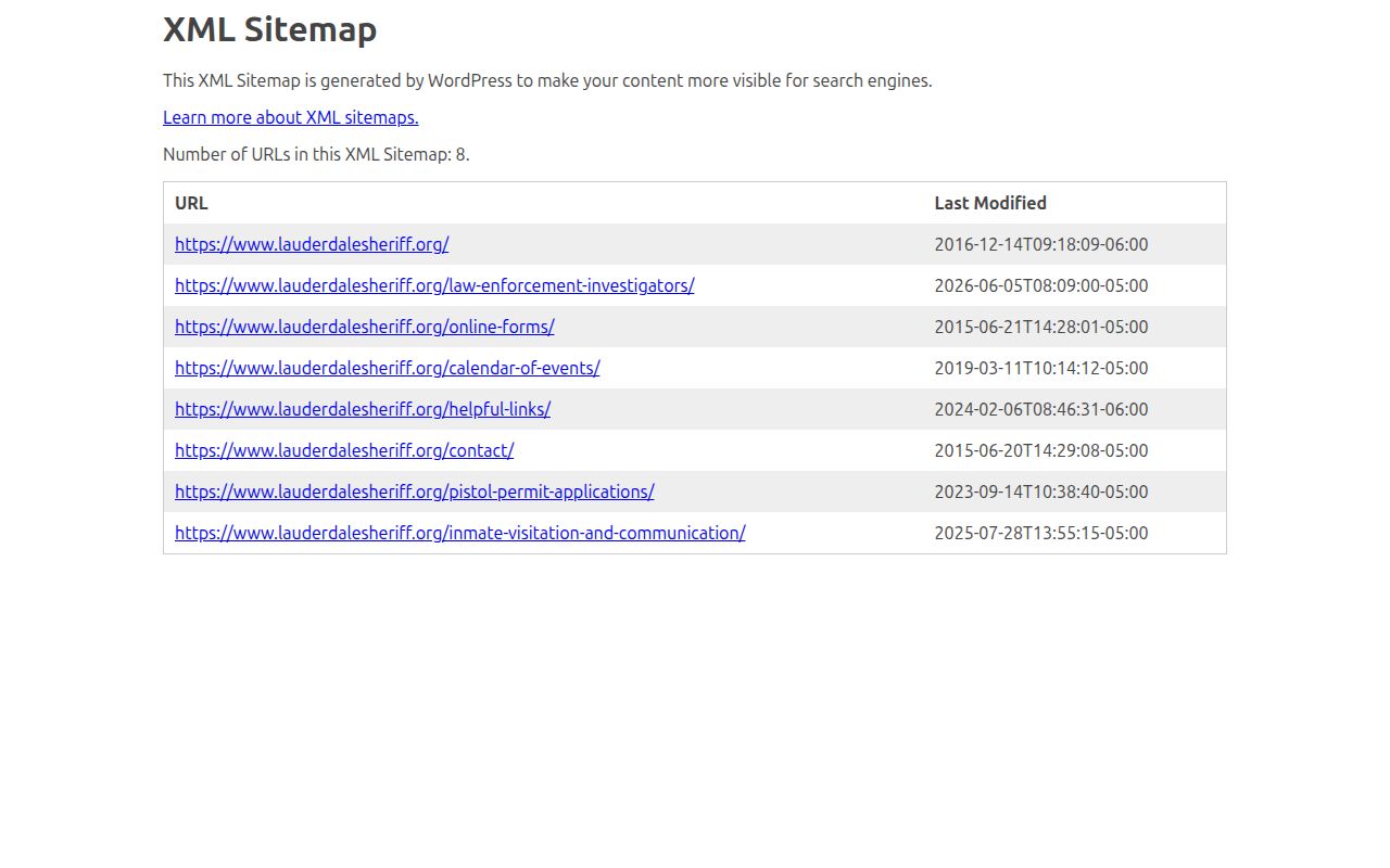 Lauderdale County booking roster and arrest-record sitemap